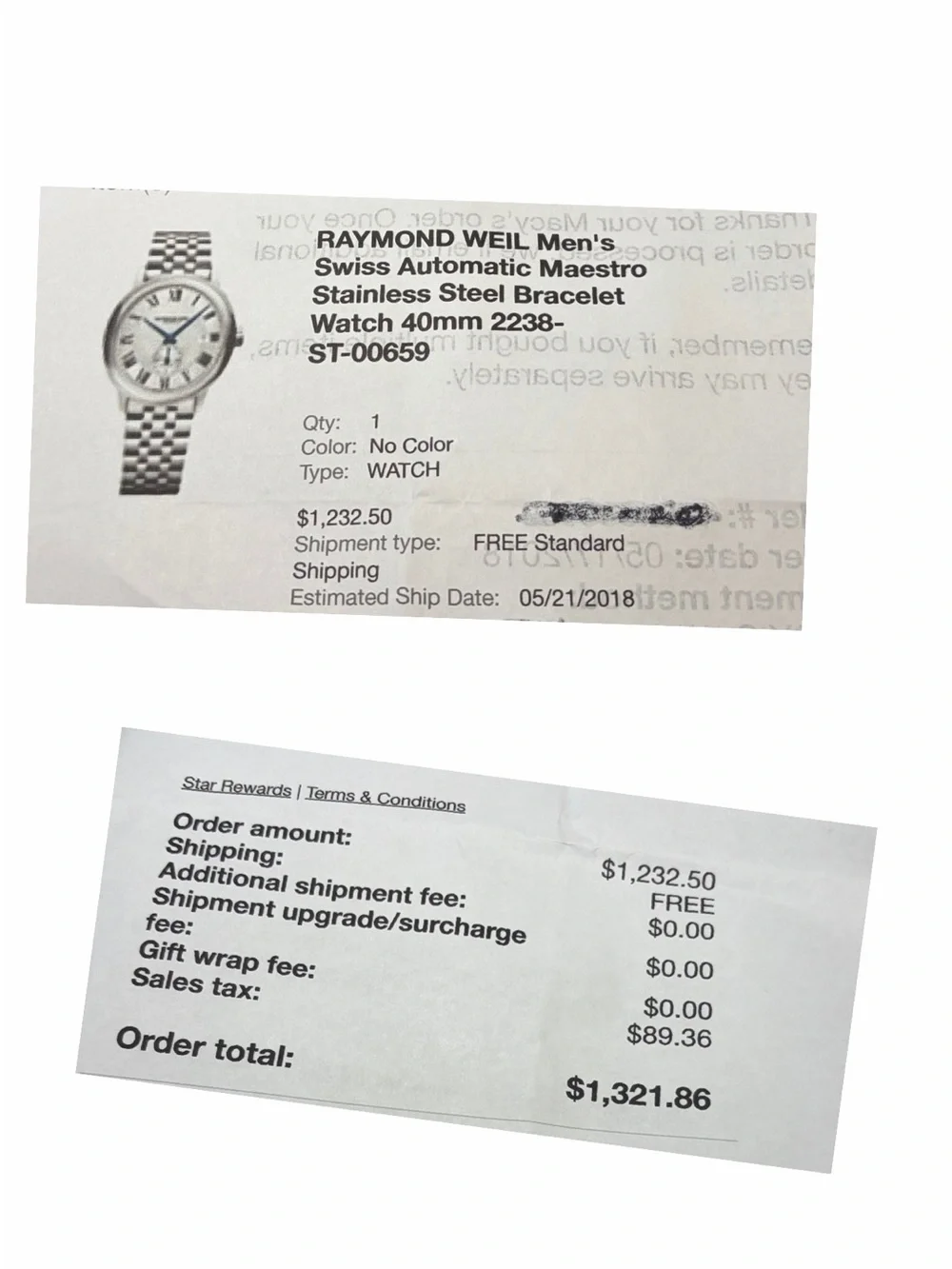 Raymond Weil Maestro Automatic Stainless Steel Watch 40mm